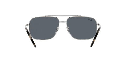 Front view of Dope Unisex Square Sunglasses RB3796 In Silver Blue, full rim frames, 59 mm lens width, not polarized, UV protection.