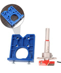 Effortless Concealed Hinge Hole Drilling Kit For Woodworking With 35mm Drill Bit Positioner And Precision Hole Puncher 5 Piece Set Adjustable And Easy To Use ShineOFI