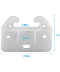Heavy Duty Plastic Drawer Slides Center Mount Drawer Guides That Keep Your Furniture Locked Down And Prevent Tilting Plug And Play Fix For A Damn Smooth Pull Opening, white plastic slider guide with dimensions.