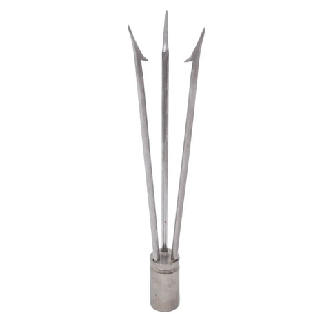Six Inch Pole Spear Tip 3 Prong Head Paralyzer With Barbs 6mm Thread Beefy Stainless Steel Ice Fishing And Cold Water Spearfishing Replacement Tip