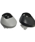 Pair of omni-directional wheels for Roborock vacuums; grey and black housings with white mounting clips