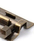Close-up view of WUUWCHODC Stainless Steel Sliding Security Snap Lock Door Gate Latch with bronze finish and sliding mechanism.