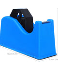 Portable Plastic Tape Dispenser With Weighted Non Slip Base And Vertical Roll Mechanism, Quick Release Blade, Desk Side Organizer For Washi And Masking Tapes, Great For Office, School, And Stationery Setups, blue plastic, 16.2cm