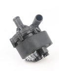 Straight Up Slick Electric Auxiliary Water Pump 6007367-00E for Tesla Model S 85D, 12V cooling pump from side angle.