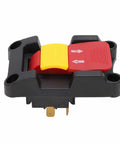 Sweet Upgrade 16A Dual Voltage Emergency Stop Paddle Switch For Table Saw Drill Press Plug And Play Setup With No Hassle Operation And Smooth Shop Safety For Woodworking Gear with a red and yellow paddle.