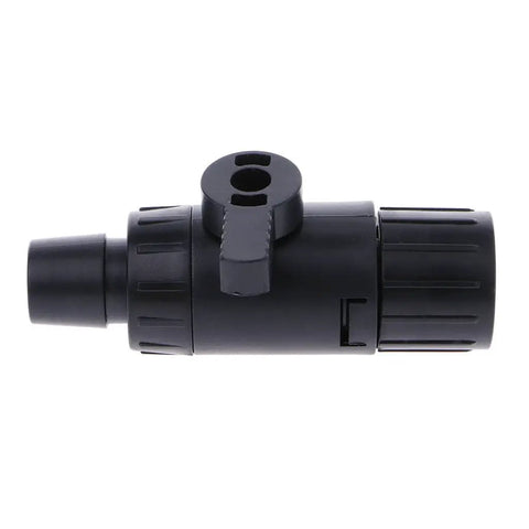 Solid Quick Release Push To Connect Fittings Kit For 12Mm And 16Mm Water Pipe Tubing Plus Pump Adaptor For Inflatable Tanks Aquarium Filters And HW-603B With Easy Control Valves For Serious Aquarists black plastic valve fitting side view