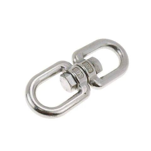 Heavy Duty 2755 Lbs Swivel Eye Bolt Double Eye Swivel 304 Stainless Steel With 12mm Loops 1250Kg Working Load Limit