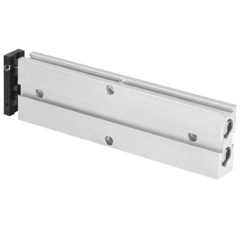 TN10x125 Double Acting Pneumatic Actuator With Magnetic Piston 10mm Bore And 125mm Stroke in silver finish side view