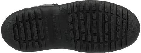 Sole of PVC Overshoe Waterproof Work Gear 14 Inch Tall with Button Closure, heavy-duty slip-resistant tread for wet jobs