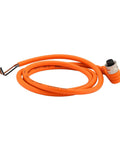 MEASUREMAN remote pressure gauge cable, orange jacket with circular metal connector and exposed stripped wires
