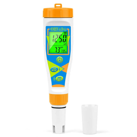 4 In 1 pH EC TDS Temperature Water Tester with Large Display for Hydroponics Indoor Plants DWC Aeroponics Pools and Aquariums