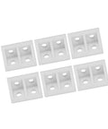 50 Pack Plastic Right Angle Corner Brackets Gusset Braces For Home Furniture Assembly Durable White Plastic Corner Supports