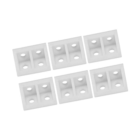 50 Pack Plastic Right Angle Corner Brackets Gusset Braces For Home Furniture Assembly Durable White Plastic Corner Supports