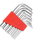 Heavy Duty 8 Piece Metric Hex Wrench Kit With Dual Arm Design Ranging From 1.5mm To 6mm For Tough Auto Home And Bike Repairs Made Of Hardened Steel, red holder