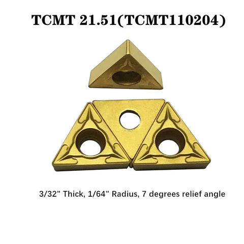 TCMT21.51 TCMT110204 carbide inserts for 16 Piece Indexable Lathe Turning Tools Bit Set for steel and cast iron machining.