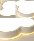 Cloud Shaped LED Ceiling Light With Remote Dimming For Kids Room Modern Acrylic Flush Mount Panel Dimmable White