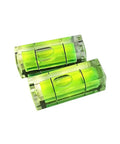 2Pack Square for spirit Level Horizontal Bubble 29x10x10mm(Blue) in green acrylic for precise measurements in home projects.