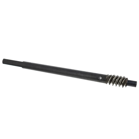 Worm Shaft Replacement Part For Outdoor Power Equipment OEM 91704126 shown with black finish and spiral gear design