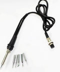 2 In 1 SMD Rework Station With Hot Air Gun And Soldering Iron Kit For PCB Repair showing soldering iron and wire tips