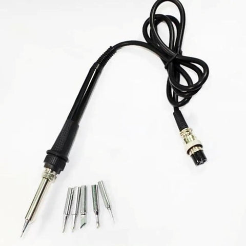 2 In 1 SMD Rework Station With Hot Air Gun And Soldering Iron Kit For PCB Repair showing soldering iron and wire tips