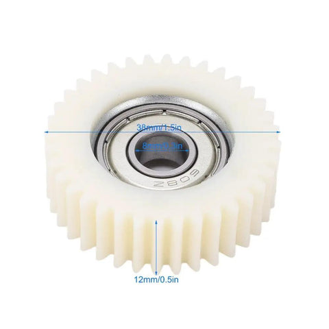 Rugged Nylon Hub Motor Gear With Bearings For Bafang 250W And 350W E-Bike Wheel Motors Dope 38mm Diameter Gear, white