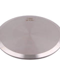 Top view of DERNORD 4-inch stainless steel end cap for tri-clamp sanitary fittings, 304 stainless