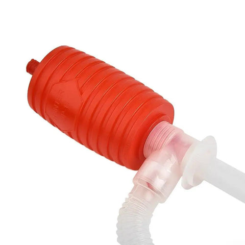 Beast Manual Siphon Pump For Oil And Water Transfer Hand Operated Fuel Extractor Tool For Cars Boats Pools Tanks Deck Heating Red And White Versatile Spill Cleanup And Refuel Helper For Home Garage Marine Use, red and white plastic hand pump