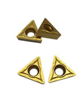 Gold Carbide Inserts For External Turning TCMT16T308 TCMT32.52, CVD coated, triangle shape ideal for steel and cast iron workpieces