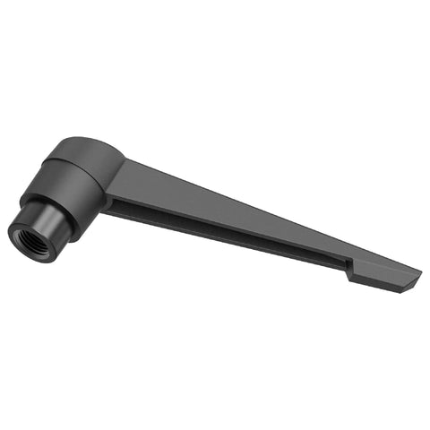 Top Shelf Adjustable Clamping Lever Handles Delivering Quick Release Ratcheting Lock Systems And Comfort Grip Knobs With M8 Threads, black clamping lever, 63mm size.