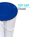 Replacement Filter For FreeFlow Spa 303279 Fits Emerald 2012 Tri Star 2009 2015 Azure 2009 top view with closed cap