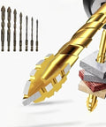 8pc hardened alloy drill bit set with golden 4-flute core design for concrete, brick, ceramic tile.