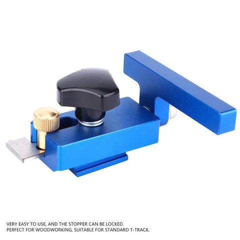 Fence Flip Limit Aluminum T Track Stop With Locking Mechanism For Woodworking And Carpentry, Precise Repeatable Length Setting Jig