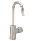 Moen Instant Hot SIP Faucet with Insulated Spout, Spot Resist Stainless, sleek high-arc design, 2-step activation.