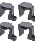 4 pack black nylon Boat Bumper Clips For Docking, adjustable fender clips for square rail, marine grade, UV resistant