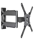 Full Motion TV Wall Mount Bracket With Slick 90 Degree Swivel Arm Heavy Duty Steel Build For Screens 32 Up To 100 Inches mounted on wall.