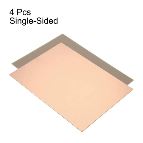 Fr4 Single-Sided Copper Clad PCB Prototyping Board Pack of Four 200 X 150 X 1.2mm Copper Plated Universal Circuit Board