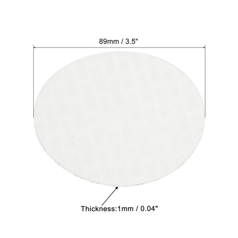 PATIKIL 89mm foam lid liner, white, 1mm thick, round disc for bottle cap seals