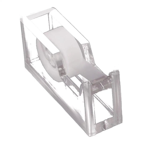 Clear Acrylic Office Tape Dispenser For Desktop Use Fits Standard Three Quarter Inch Refill Rolls With Non Skid Feet For One Handed Dispensing A Sleek Desk Organizer Accessory With Durable Polished Look