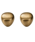 French Antique Brass Egg Cabinet Knobs 1.075 Inch Teardrop Zinc Alloy Drawer Knobs, pair view