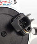 Close-up of Rear Wheel Hub Assembly 512465 for Ford Focus 2012-2018 with ABS, showing connector port and mounting flange.