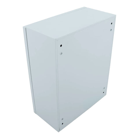 16 By 8 By 20 NEMA 4X Electrical Junction Box Beefy Outdoor Rugged Steel Enclosure with dual key lock viewed from the side