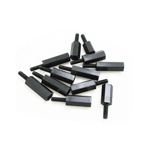 M3 300Pcs Black Nylon Hexagon Spacer Screws And Nuts Kit With Dope High Temperature Resistance Insulation And Non Conductive Properties Perfect For Office Gear And Electroplating Projects. black nylon hex spacers