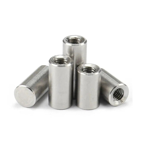 Top Grade 304 Stainless Steel Internal Thread Dowel Pins For Seamless Furniture Fixing And Alignment With Super Smooth Surface No Rust or Corrosion Ever, displaying smooth cylindrical pins.