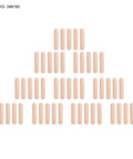 Wooden Dowel Pins Set 50 Pieces For Cabinets And Drawers Round Fluted Dowels M6 By 30mm Easy Plug And Play Furniture Assembly And Wood Joint Repair Multi Length Kit For DIY Projects, 50 beige wood dowels