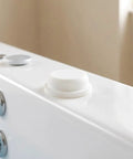Silicone Bathtub Drain Plug Cover 5pcs for 30-31mm Bubble Openings installed in a bathtub, showing smooth white silicone finish.