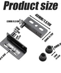 Beefy Heavy Duty Concealed Shaft Pivot Hinge Set for Wood Doors Cabinets and Furniture with Bushing Black Iron dimensions.