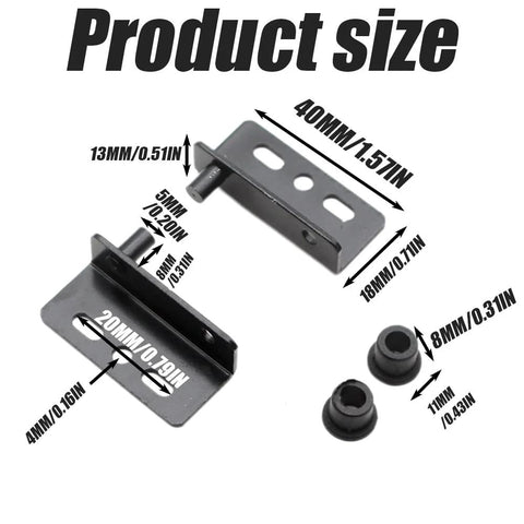 Beefy Heavy Duty Concealed Shaft Pivot Hinge Set for Wood Doors Cabinets and Furniture with Bushing Black Iron dimensions.