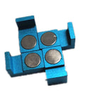 Magnetic Parallel Keepers For Vise And CNC Machining, Ultra Strong Rare Earth Magnets, Durable Aluminum Build With Blue Powder Coat