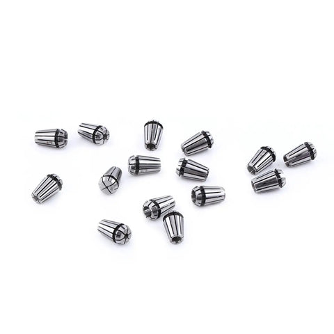 15 Piece ER11 Spring Collet Set Pro Grade High Precision 65Mn Spring Steel For CNC Milling And Engraving Tools scattered