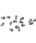 Super Tough 15 Pc Spring Collet Set ER11 High Carbon Steel displayed on a white background, showcasing individual collets.